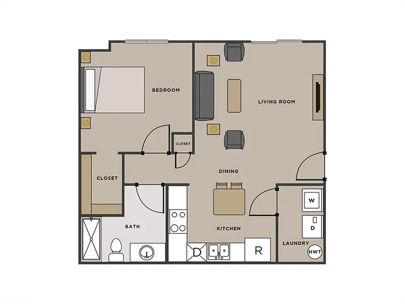 Liberty Gardens - 1 bedroom floorplan