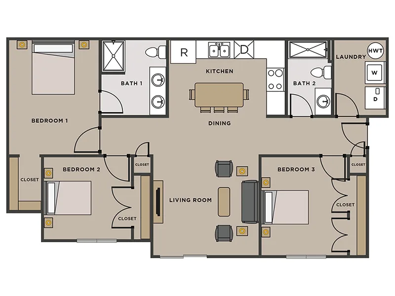 Liberty Gardens - 3 bedroom floorplan